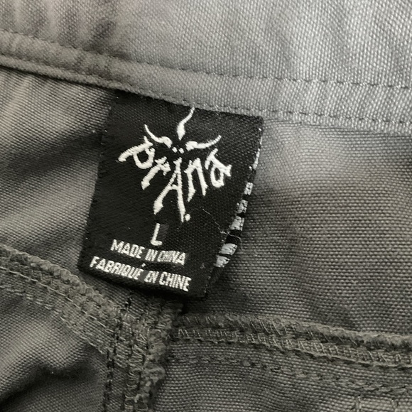 Prana Breathe Pants Sz L Hiking Adjustable Waist Cotton Gray Mens Outdoor - Picture 10 of 11